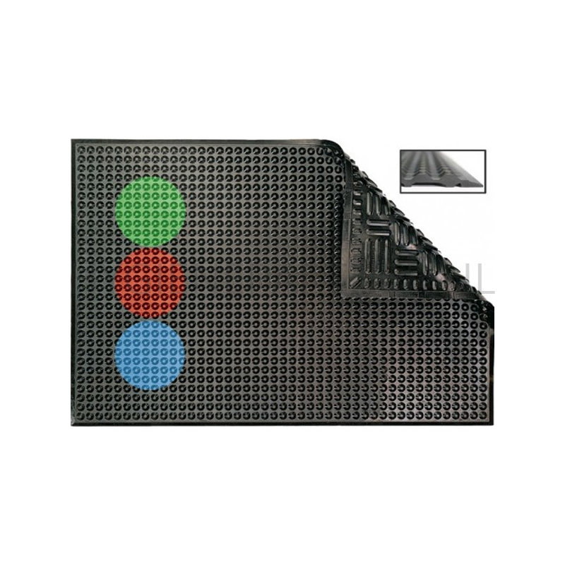 BI251060-40 Antivermoeidheidsmat Ergomat Hygiene Aqua 60x90 cm rood
